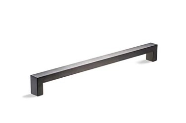 KEYTIGER 24 Inch 2 Feet Length Modern Matte Black Door Pull Handle Stainless Steel Entry Handle Pull for Wooden Barn Doors Glass Shower Door Single or Double Entrance Doors Square Rectangular Shaped B
