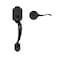 Haidms Front Door Handle Black EntryExterior Door Handles and Reversible Handle LeverSingle Cylinder Door Handle Set with Lower Half Lever for Left and Right Hand Door Matte Black