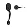 Haidms Front Door Handle Black EntryExterior Door Handles and Reversible Handle LeverSingle Cylinder Door Handle Set with Lower Half Lever for Left and Right Hand Door Matte Black