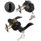 Gobrico 1Pack Exterior Door Lever Lockset with Single Cylinder Deadbolt Black Door Handle with Deadbolt Lock Set Keyed Alike Matte Black Finished