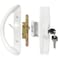 ALLYWASAI Patio Sliding Door Handle Set with Mortise Lock Key Cylinder and Keeper Replacement Handle Lock Set Fits Door Thickness from 112 to 134 31516 Screw Hole Spacing Keyed White