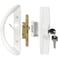 ALLYWASAI Patio Sliding Door Handle Set with Mortise Lock Key Cylinder and Keeper Replacement Handle Lock Set Fits Door Thickness from 112 to 134 31516 Screw Hole Spacing Keyed White