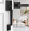 Brightify Black Front Door Handle Modern Exterior Door Handle with Passage Lever Front Entry Door Handle No Lock Reversible for Left Right Hand Door Lower Half Grip