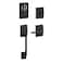 Schlage Touch FE375CEN622LAT Matte Black Keyless Touchscreen Deadbolt with Century Trim and Latitude Lever Entry Door Handleset