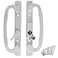 Hyneesun Patio Door Handle 31516 Inch10cm Hole spacingRight and Left Handed White Sliding Door Handle Set Mortise Style keyedOffset Position