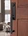 Tinewa Full Escutcheon HandleSet Front Door Entry Handle and Deadbolt Lock Set Slim Square Single Cylinder Deadbolt and Lever Heavy Duty Matte Black Finish
