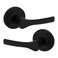 Kwikset Henley Interior Passage Door Handle Lever For Closet and Hallway Doors Reversible NonLocking Handle Lever Matte Black with Microban Protection