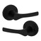Kwikset Henley Interior Passage Door Handle Lever For Closet and Hallway Doors Reversible NonLocking Handle Lever Matte Black with Microban Protection