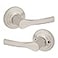 Kwikset Henley Interior Passage Door Handle Lever For Closet and Hallway Doors Reversible NonLocking Handle Lever Satin Nickel with Microban Protection