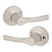 Kwikset Henley Interior Passage Door Handle Lever For Closet and Hallway Doors Reversible NonLocking Handle Lever Satin Nickel with Microban Protection