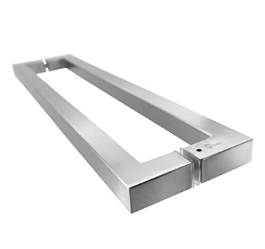 TOGU TGR3030 Heavy Duty Commercial Grade 600mm24 inches SquareRectangle Shape Solid 12mm Thick Stainless Steel 304 Push Pull Door Handle Full Brushed Stainless Steel Finish