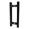 CKB 8 Back to Back Ladder Shape Pull Shower Door Handle Compatible with 14 to 12 Thickness Glass Door for Frameless Shower Doors Matte Black with 304 Stainless Steel