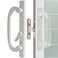 ACEPLANET Offset Position NonKeyed Sliding Patio Door Handleset with Mortise Lock 45 Keyway 31516 HC Fits 138 to 214 Thick Doors NoHanded White Diecast