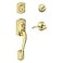 SCHLAGE Camelot Single Cylinder Handleset and Right Hand Accent Lever Bright Brass F60 CAM 505 Acc 605 RH