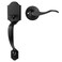 Goldenwarm Black Front Door Handle Door Handle Exterior Single Cylinder Front Door Handle Only Matte Black Front Door Handle No Lock