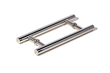 KEYTIGER 18 Inch BacktoBack Modern Stainless Steel Front Door Handles Chrome Mirror Polished Finish Contemporary Push Pull Barn Door Handle Set Gate Handle Pulls Hardware Sliding Doors Round Shape Bar