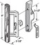 PRIME-LINE PrimeLine C 1241 Keyed 312 In Sliding Door Handle Acorn Single Pack