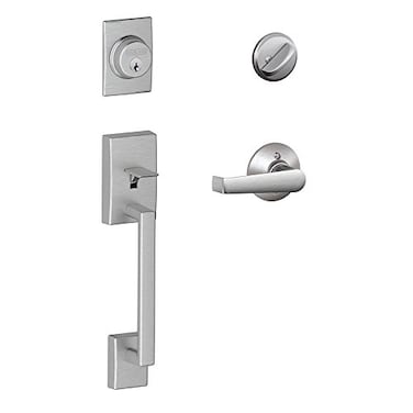 SCHLAGE Century Single Cylinder Handleset and Elan Lever Satin Chrome F60 CEN 626 ELA