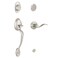 Schlage F93PLY619ACCLH Plymouth Inactive Handleset with Accent Lefthanded Lever Satin Nickel