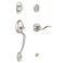 Schlage F93PLY619ACCLH Plymouth Inactive Handleset with Accent Lefthanded Lever Satin Nickel