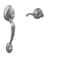 Schlage Standard Front Entry Handleset with Right Handed Flair Door Lever Lower Half Grip Satin Chrome FE285 PLY 626 FLA RH