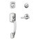 Schlage Greenwich Single Cylinder Handleset and Broadway Lever Bright Chrome F60 GRW 625 BRW