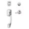 Schlage Greenwich Single Cylinder Handleset and Broadway Lever Bright Chrome F60 GRW 625 BRW