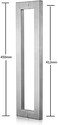 Ranbo SquaredShapedRectangle 18 Push Pull Door Handle Back to Back412mm 16 732 inch CTC 12 mm 304 Stainless Steelfor Barn Front Wood Shower Commercial Entrance DoorBrushed Nickel