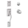 SCHLAGE Addison Single Cylinder Handleset and Georgian Knob Bright Chrome F60 ADD 625 GEO