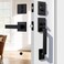 LOQRON Front Door Handleset Heavy Duty Door Handle and Deadbolt Lock Set Square Entry Handle Set with Single Cylinder Deadbolt for Right Left Handed Doors Matte Black
