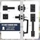 LOQRON Front Door Handleset Heavy Duty Door Handle and Deadbolt Lock Set Square Entry Handle Set with Single Cylinder Deadbolt for Right Left Handed Doors Matte Black