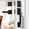 LOQRON Front Door Handleset Heavy Duty Door Handle and Deadbolt Lock Set Square Entry Handle Set with Single Cylinder Deadbolt for Right Left Handed Doors Matte Black