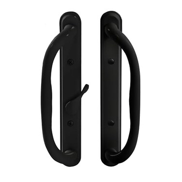 Easy Fix Hardware 10 Sliding Patio Door Handle Set 31516 Hole Spacing Fits 114 to 214 Thick Doors NonHanded LeftRight Black Diecast Replacement Pull