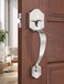 Tinewa Single Cylinder Exterior Handleset Keyless Front Door Handle with Lever Inside Satin Nickel Finish