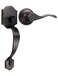 Tinewa Single Cylinder Exterior Handleset Keyless Front Door Handle with Lever InsideOil Rubbed Bronze Finish