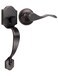Tinewa Single Cylinder Exterior Handleset Keyless Front Door Handle with Lever InsideOil Rubbed Bronze Finish