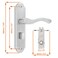 LDEXIN Front Door Lock Set Single Cylinder Handle and Deadbolt Lock Set with Door Lever 65 Screw Hole Distance Silver