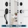 Calzibeno Black Front Door Handle and Deadbolt Set Front Door Lock Set with Crystal Glass Door Knob Entry Door Lock Set with Single Cylinder Reversible for Right Left Matte Black