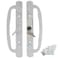 Hyneesun Centered Position Key Locking Patio Door Handle 31516 Inch10cm Hole spacingRight and Left Handed White Sliding Door Handle Set Mortise Style keyed Centered White
