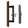 G.A.S Hardware GAS Hardware 9 Black Surface Internal Replacement Wood and Diecast Sliding Patio Glass Door Latch Handle Set with 312 Inch Hole Spacing for 1 inch Thick Doors