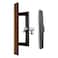 G.A.S Hardware GAS Hardware 9 Black Surface Internal Replacement Wood and Diecast Sliding Patio Glass Door Latch Handle Set with 312 Inch Hole Spacing for 1 inch Thick Doors