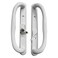 G.A.S Hardware 10 Olympus Sliding Patio Glass Door White Offset Pull Handle Set Replacement with Keys fits 3 inches Hole Spacing and 114 to 214 Door Thickness Fix and Repair Hardware