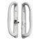 G.A.S Hardware 10 Olympus Sliding Patio Glass Door White Offset Pull Handle Set Replacement with Keys fits 3 inches Hole Spacing and 114 to 214 Door Thickness Fix and Repair Hardware