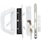 Augenweide Sliding Patio Door Handle with Mortise Lock and keys Key Cylinder and Keeper 41516 Hole Spacing Reversible DesignNonHanded 4 1516 Glass Door Replacement Handle Lock Need to Drill White