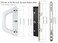 Augenweide Sliding Patio Door Handle with Mortise Lock and keys Key Cylinder and Keeper 41516 Hole Spacing Reversible DesignNonHanded 4 1516 Glass Door Replacement Handle Lock Need to Drill White