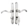 MaxxGeek Storm Door Handle Accessory Set fit Pella Storm Door Handle Replacement Part with Key and Lock Cylinder Mortise Lock Not Included Brushed Nickel