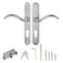 MaxxGeek Storm Door Handle Accessory Set fit Pella Storm Door Handle Replacement Part with Key and Lock Cylinder Mortise Lock Not Included Brushed Nickel