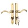 MaxxGeek Storm Door Handle Accessory Set fit Pella Storm Door Handle Replacement Part with Key and Lock Cylinder Mortise Lock Not Included Polished Gold
