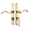 MaxxGeek Storm Door Handle Accessory Set fit Pella Storm Door Handle Replacement Part with Key and Lock Cylinder Mortise Lock Not Included Polished Gold