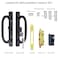ALLYWASAI Patio Sliding Door Handle Set with Mortise Lock Key Cylinder and Keeper Replacement Handle Lock Set Fits Door Thickness from 112 to 214 31516 Screw Hole Spacing Keyed Black